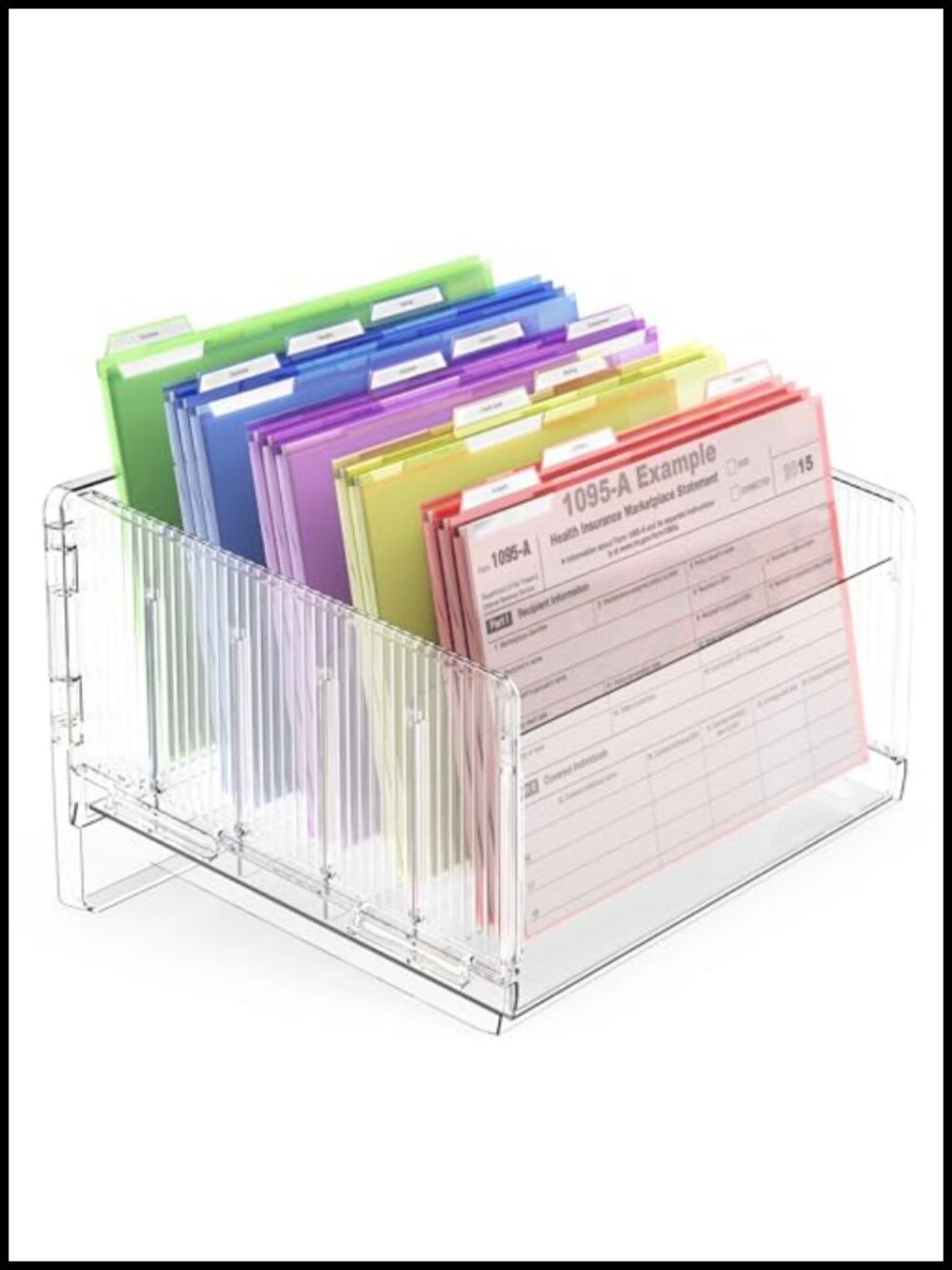 Acrylic 5-Tier Letter Tray File Sorter Desk Organizer Mail Holder